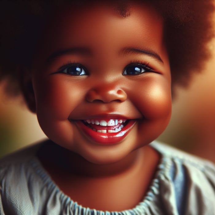 Happy African Child Smiling with Joy