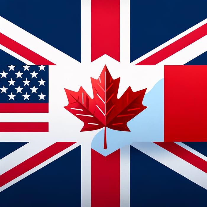 UK Canada Flag Design Fusion