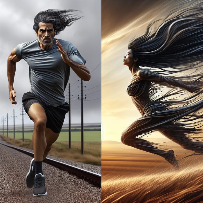 Run with the Wind: Energetic Sprinting Scene