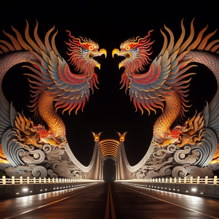 Phoenix Sculpture Bridge - Artistic Phoenix Design