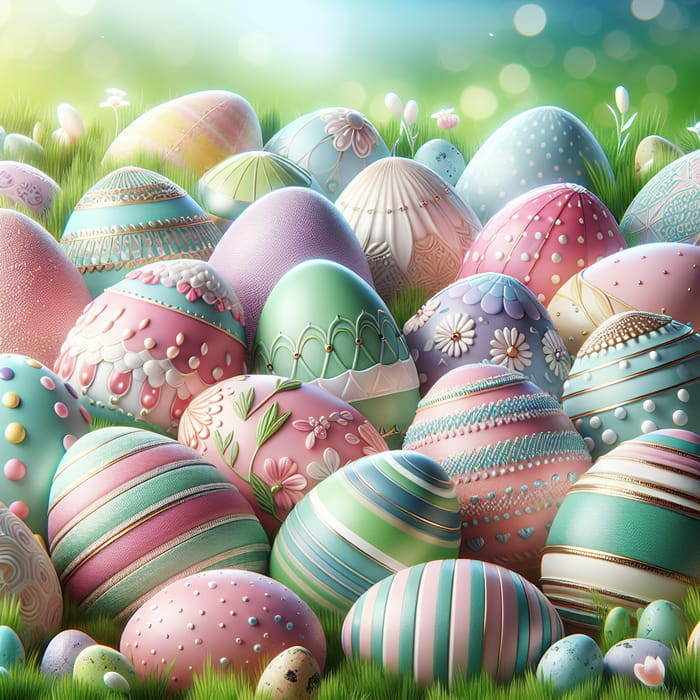 Intricately Designed Easter Eggs | Delightful Pastel Colors