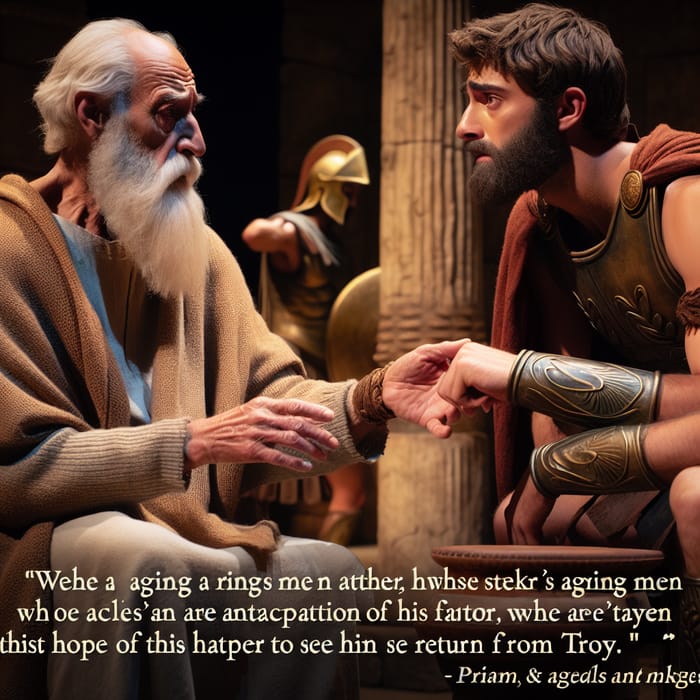 Priam's poignant plea to Achilles in the Trojan War