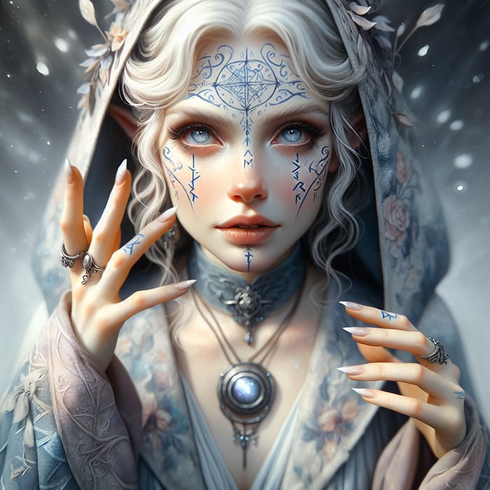 Enchanting Moon Sorceress: Eladrin Art Piece