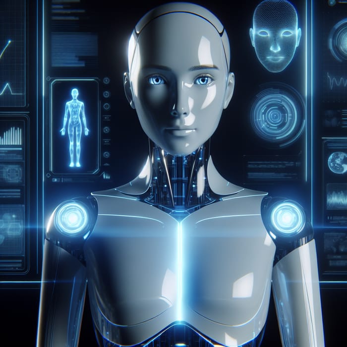 Futuristic Professional AI Assistant | 3D Hologram Technology