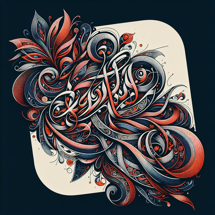 High-Quality Calligraphy Patterns - Detailed & 4K Resolution