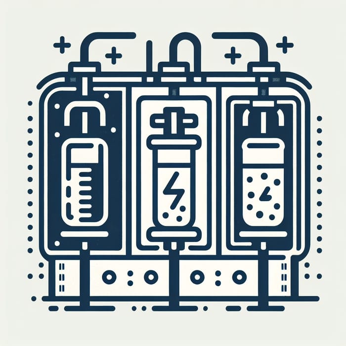Electrolyzer Symbol Illustration