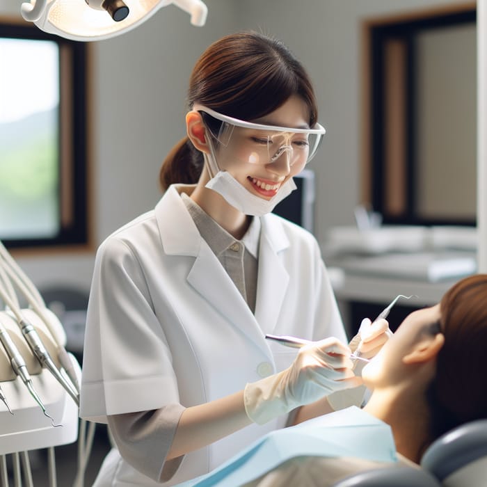 Japanese Dental Hygienist - Expert Oral Care in Modern Clinic
