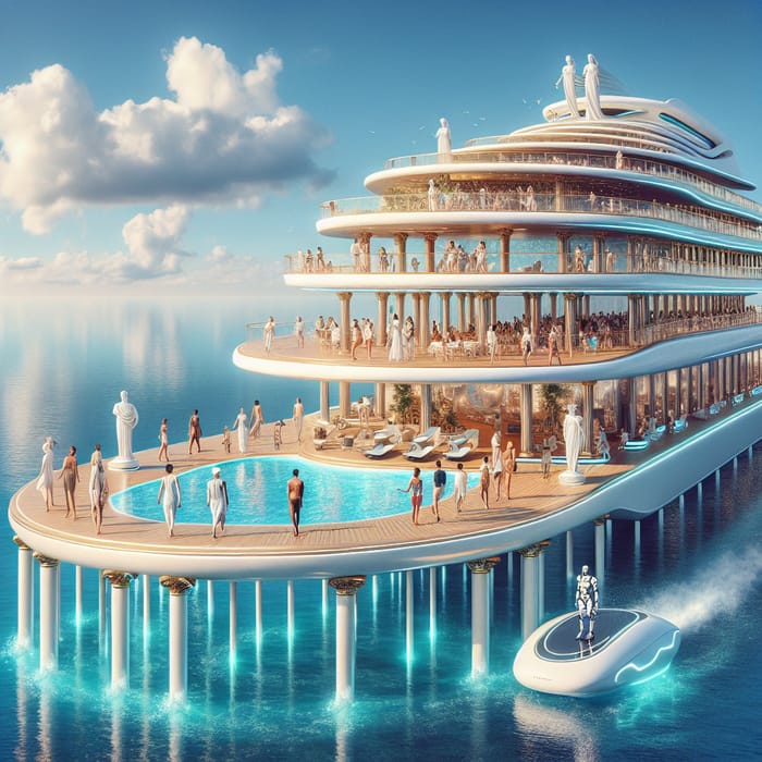 Futuristic Greek Cruise Ship Experience