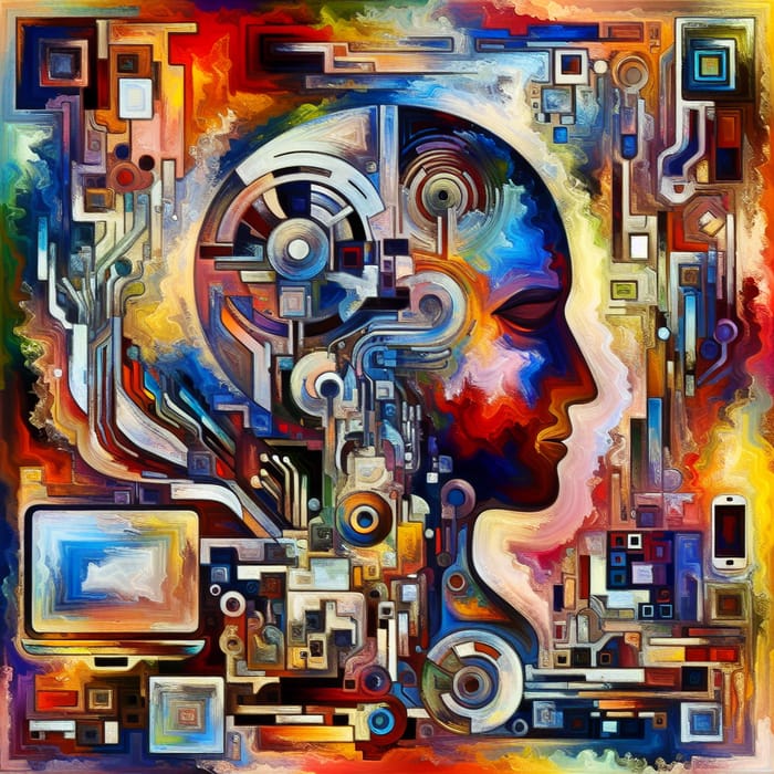 Digital Nomad Abstract Expressionism: Virtual Voyage of Freedom