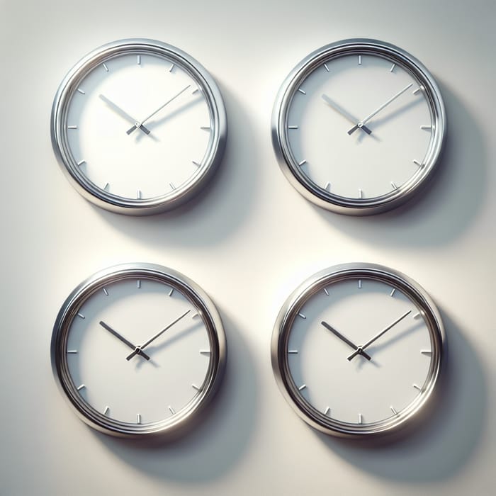 Modern Blank Wall Clocks Set | Contemporary Minimalist Design