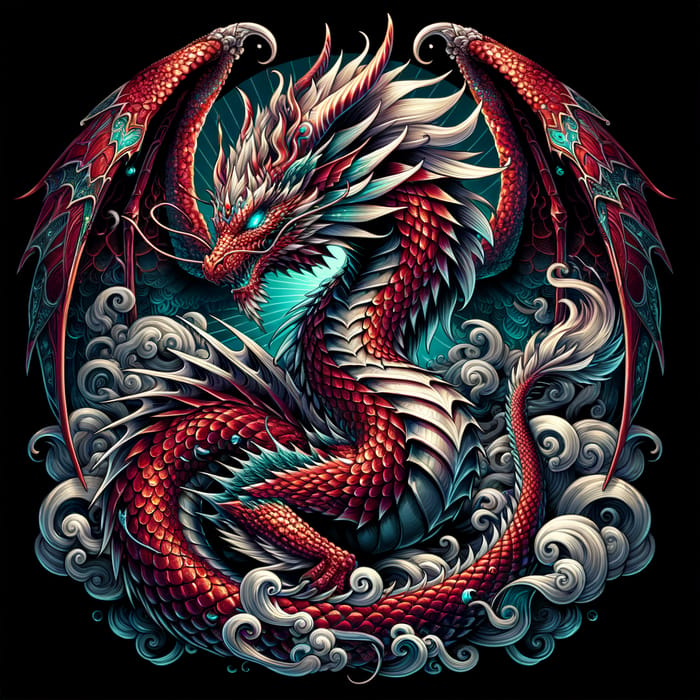 Intricately Designed Dragon T-Shirt - Unique Print