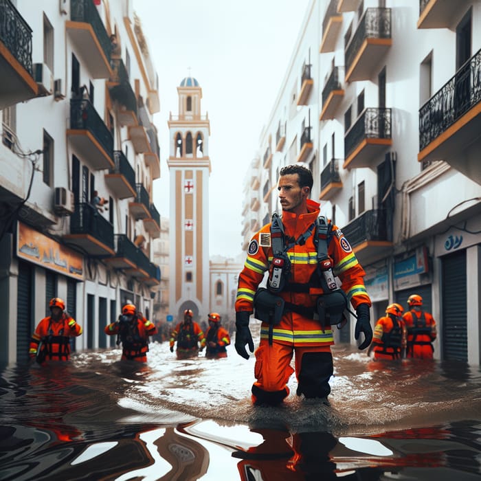 Algerian Civil Protection Responds to Inundation Crisis