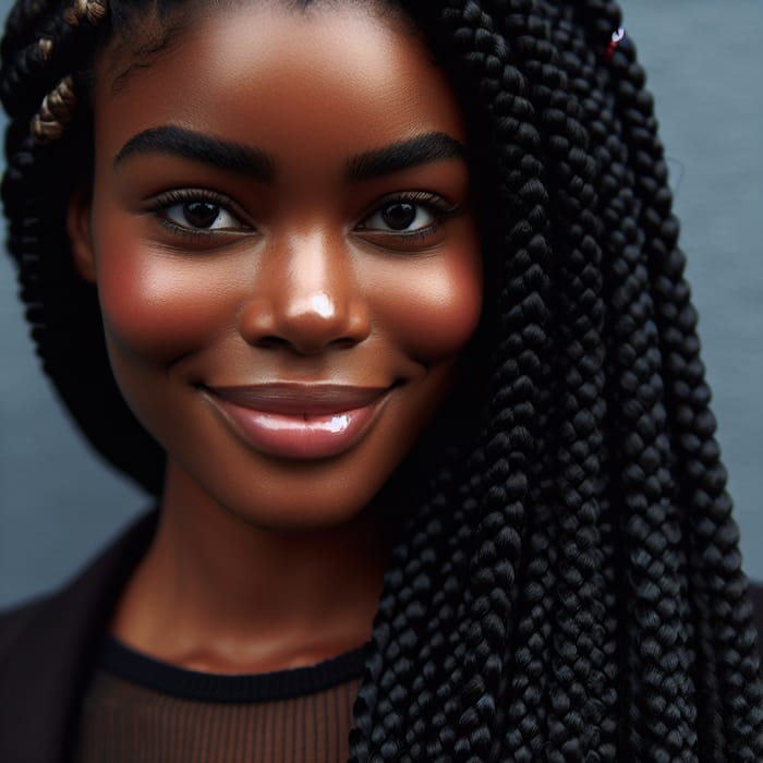 Stunning Black American Braid Portrait | Cultural Expression