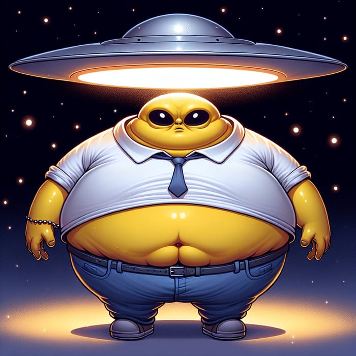 Homero Simpson UFO Transformation - Mystical Encounter in the Night Sky