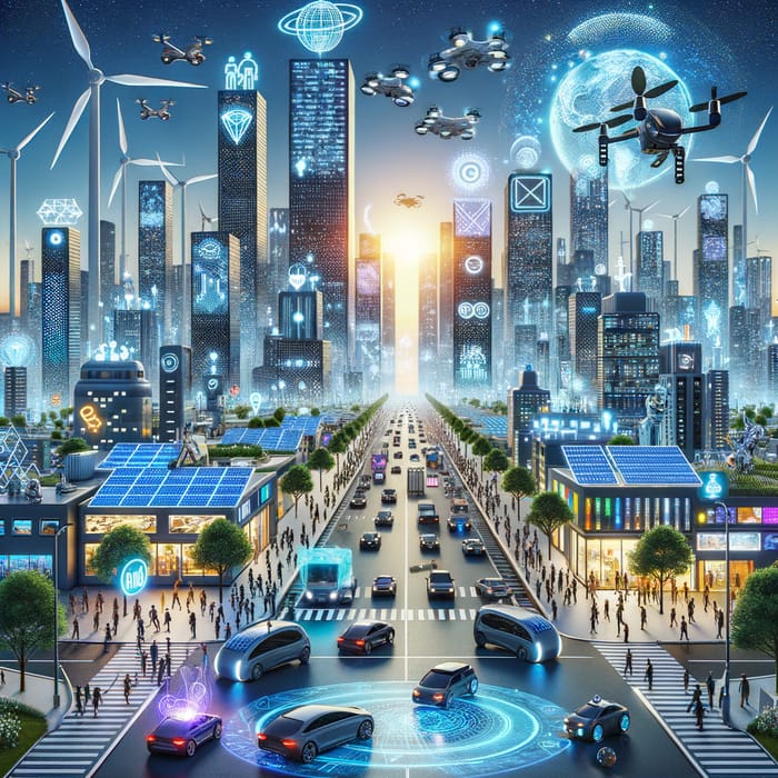 Futuristic Technology City | World of Technological Marvels