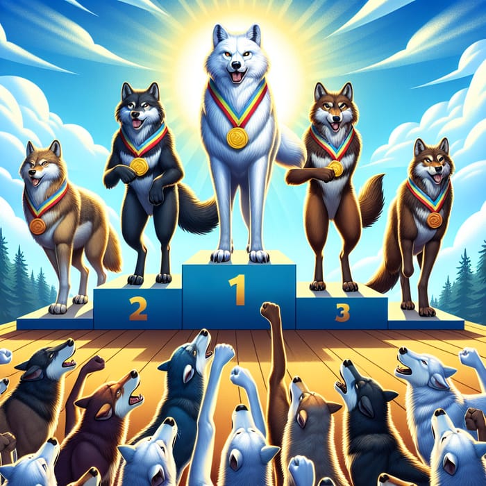 Wolf Pack Champions | Victory Celebration Art