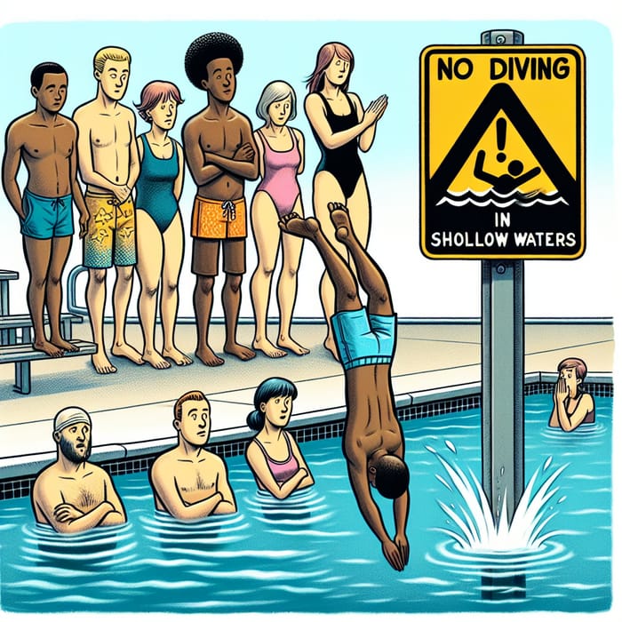 Editorial Cartoon: Ignoring Pool Warning Signs