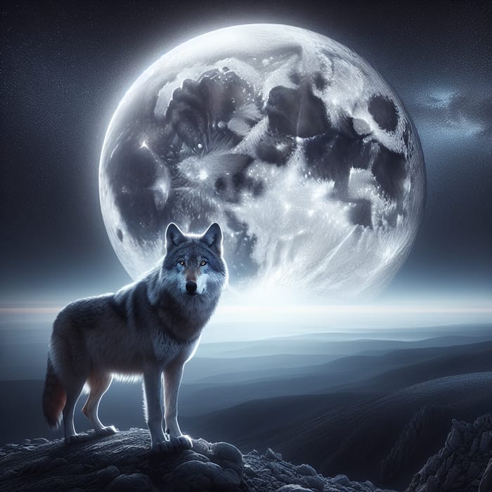 Moonlit Wolf: A Symbol of Strength and Serenity