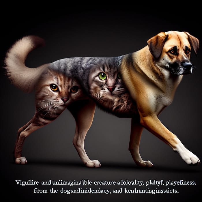 Imaginative Dog-Cat Hybrid: Unleashing the Ultimate Hybrid Creature