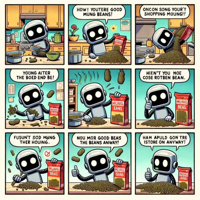Robo's Mung Bean Quality Control Journey | A Comic Strip Tale
