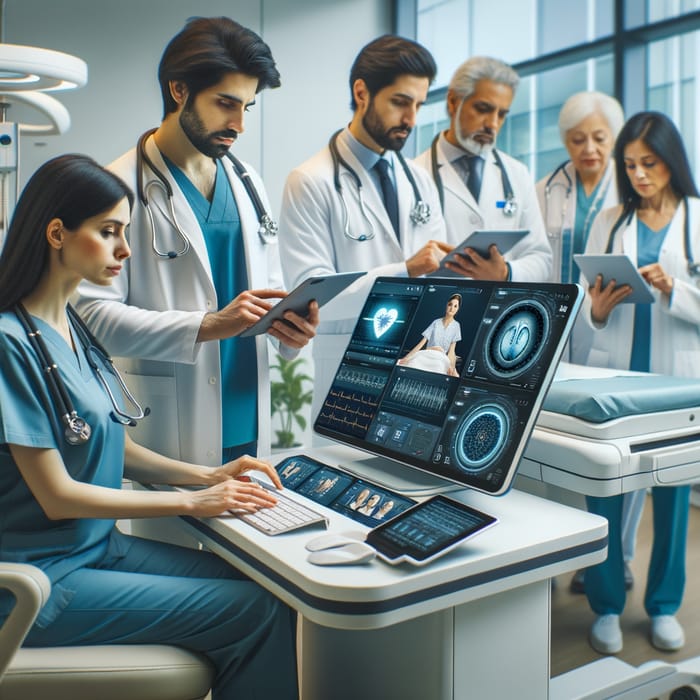 Modern Hospital with Advanced Internet Medical Equipment