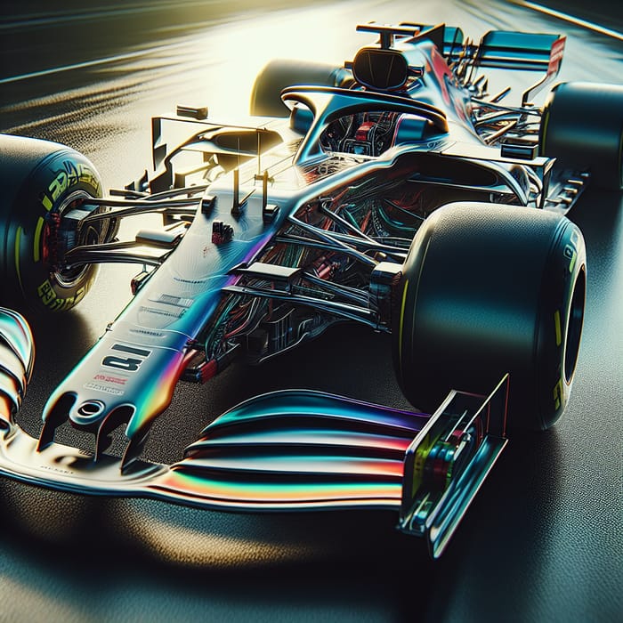 Detailed View of a Formula 1 Racing Car