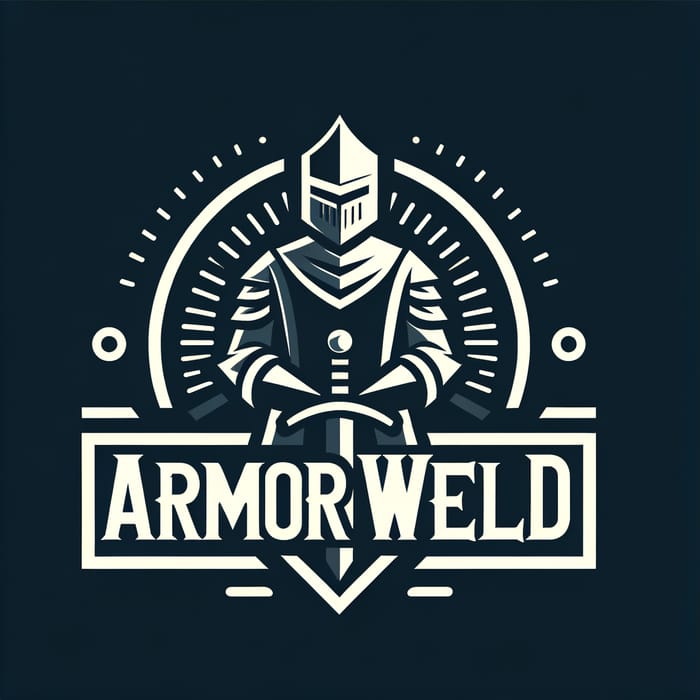 ARMORWELD Knight Logo Design: Stance of Protection for Brand Identity
