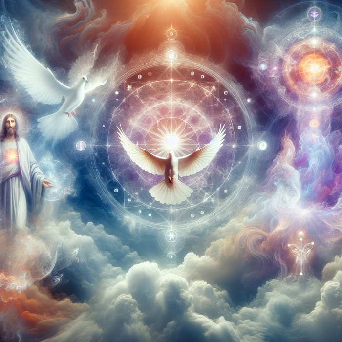 Divine Trinity: Holy Spirit, Jesus & Heaven
