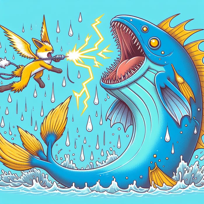 Jolteon vs Kyogre: Electrifying Underwater Battle