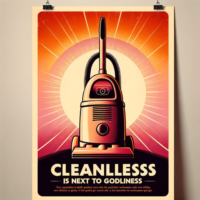 Homely Vacuum Cleaner Poster | Cleanliness Inspired Design