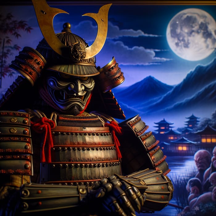 Japanese Folklore Samurai Boss - Edo-period Night Scene
