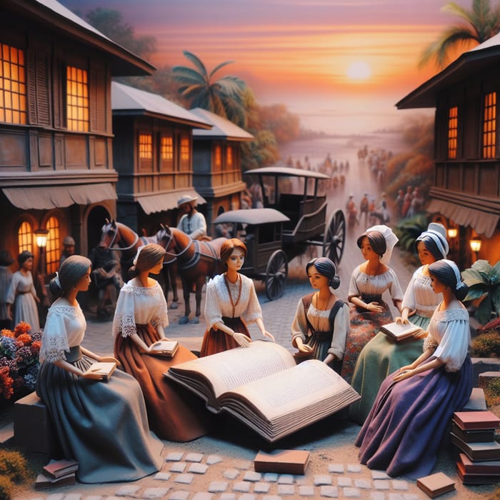 Rizal's Girlfriends Diorama: 19th-Century Multi-Cultural Scene