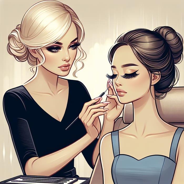 Blonde Girl - Eyelash Extensions and Makeup Artist