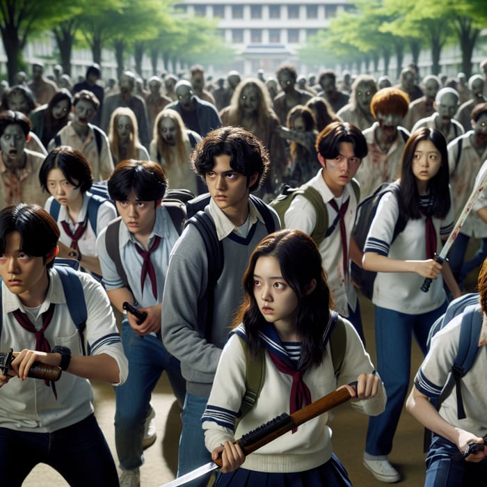 Survival Strategies Against Undead in Korean High School