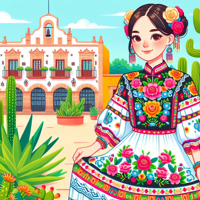 Mexican-Chinese Girl in Aguascalientes | Cultural Fusion Imagery