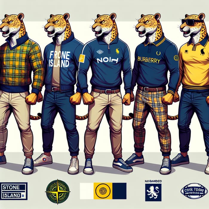 Fierce Football Fan Avatars in Stylish Stone Island, Fred Perry & Burberry-Inspired Outfits