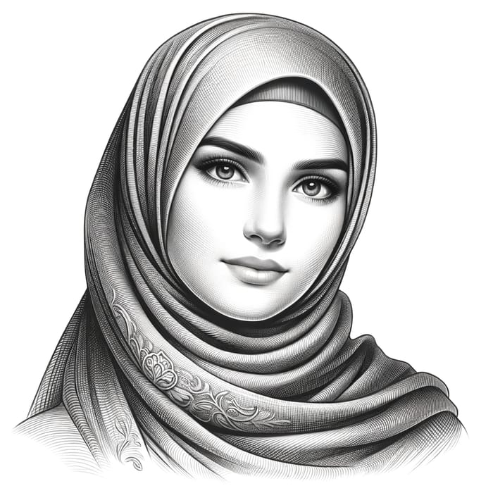 Graceful Muslimah in Hijab Portrait