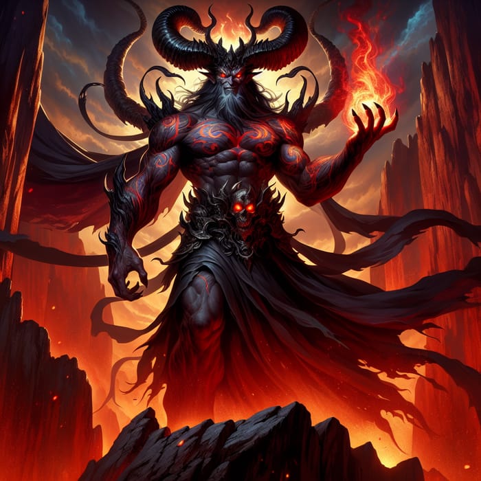 King of Demons: Fiery Aura & Burning Scepter