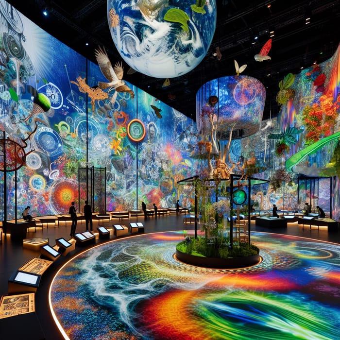 Future Earth 2050: Sustainable Art Installation with Futuristic Technology