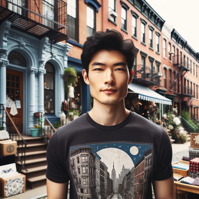 Trendy Asian Male in Greenwich Village NYC