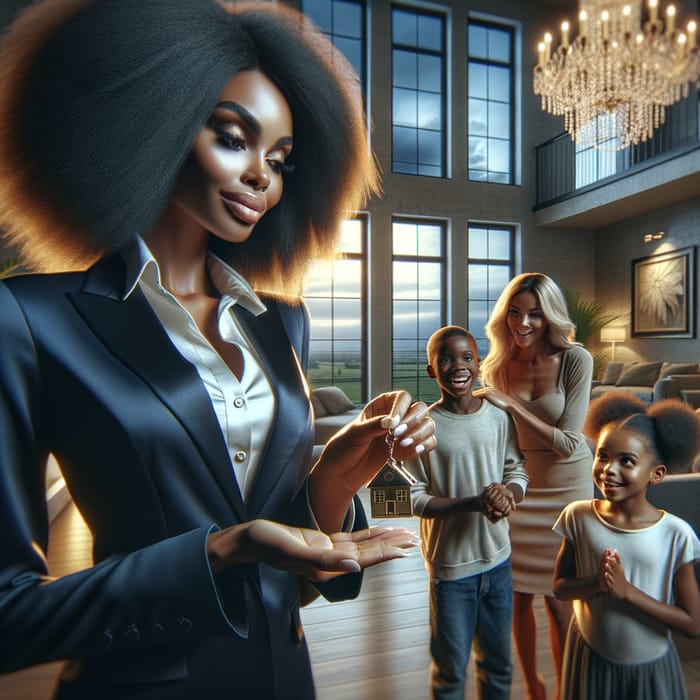 Stunning Black Family Receives Villa Keys in Ultra-Realistic IMAX Cinematic Scene