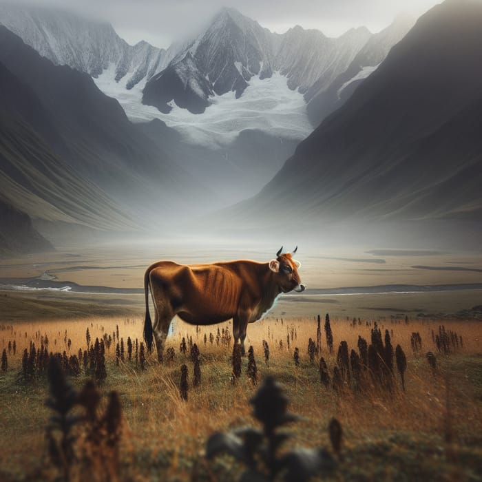 Beautiful Solitary Cow - Captivating Cattle Images
