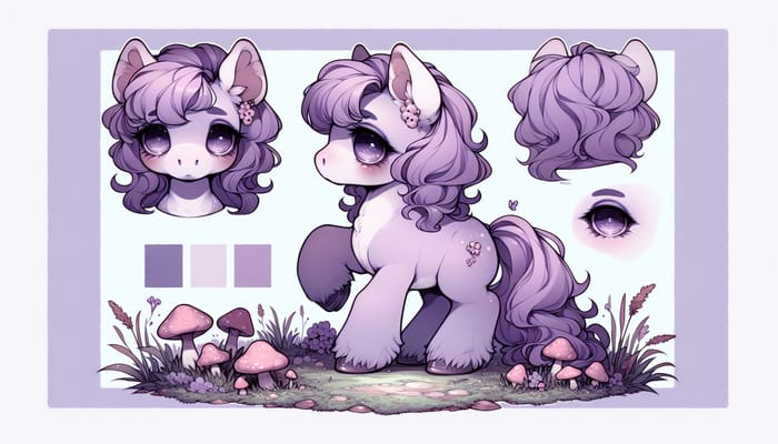 Adorable Chibi Undead Horse Reference Sheet