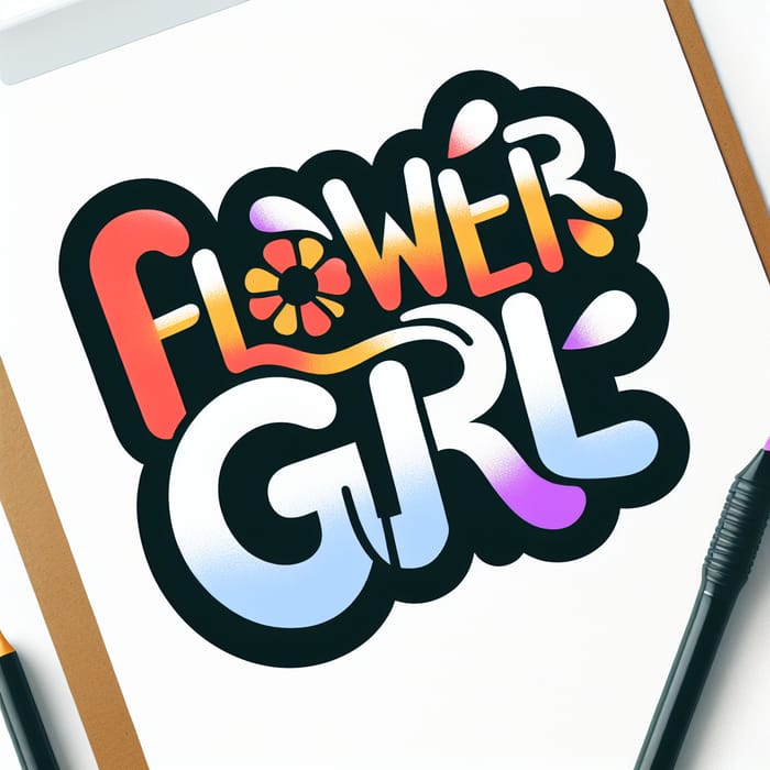 Captivating Flower Girl Typography Design for Your Website