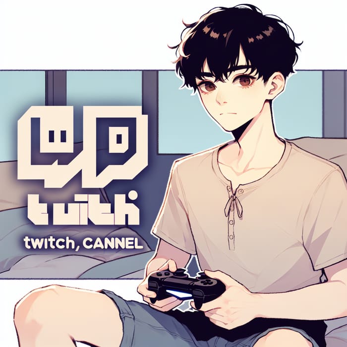 Plut - Twitch Channel Cover Art with Summer Gaming Theme