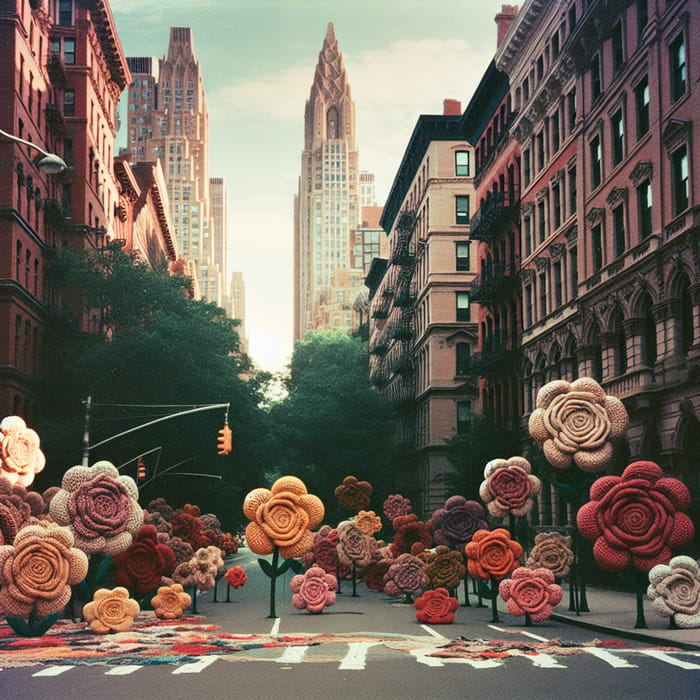 Captivating Knitted Flowers in New York | Kodak Vision3 500