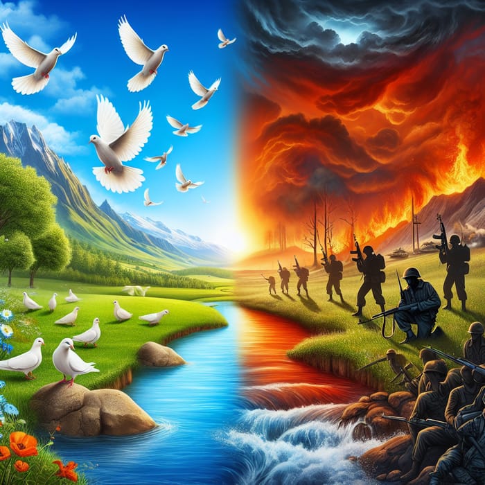 Peace and War - A Balanced Illustration