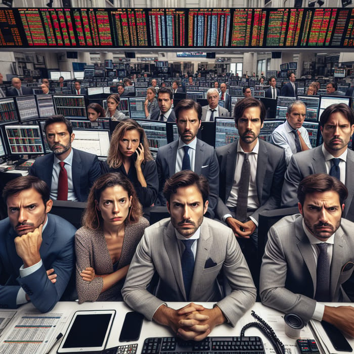 Angry New York Forex Dealers on Trading Floor