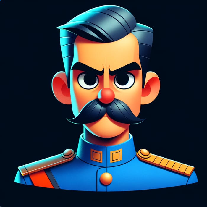 Adolf Hitler Pixar Style Illustration