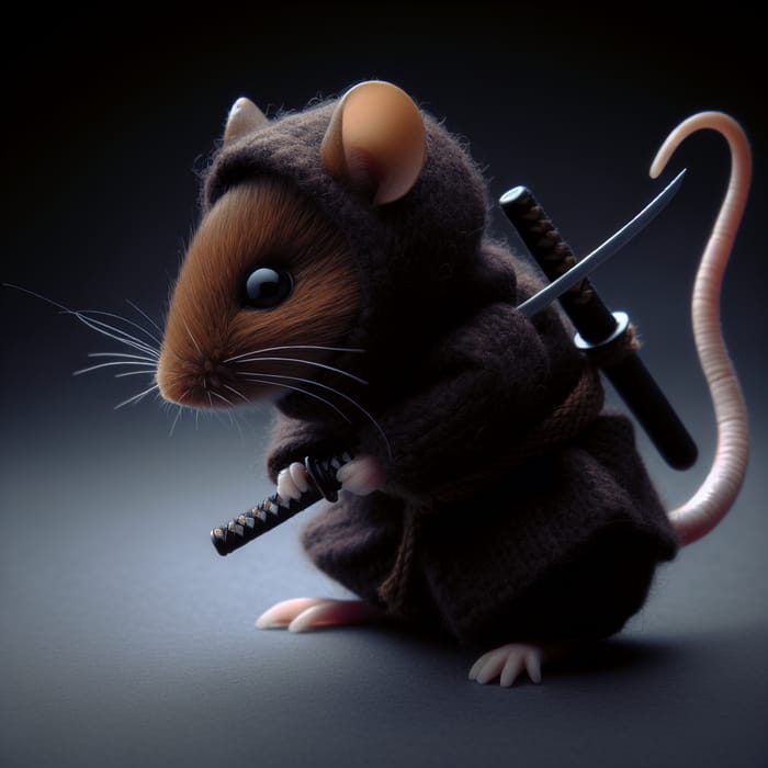 Stealthy Ninja Mouse | Brown Fur Combatant